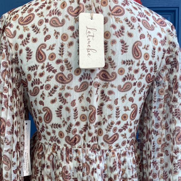 NWT ANTHROPOLOGIE LET ME BE WRAP / PLEATED DRESS FALL COLOR - Picture 12 of 17